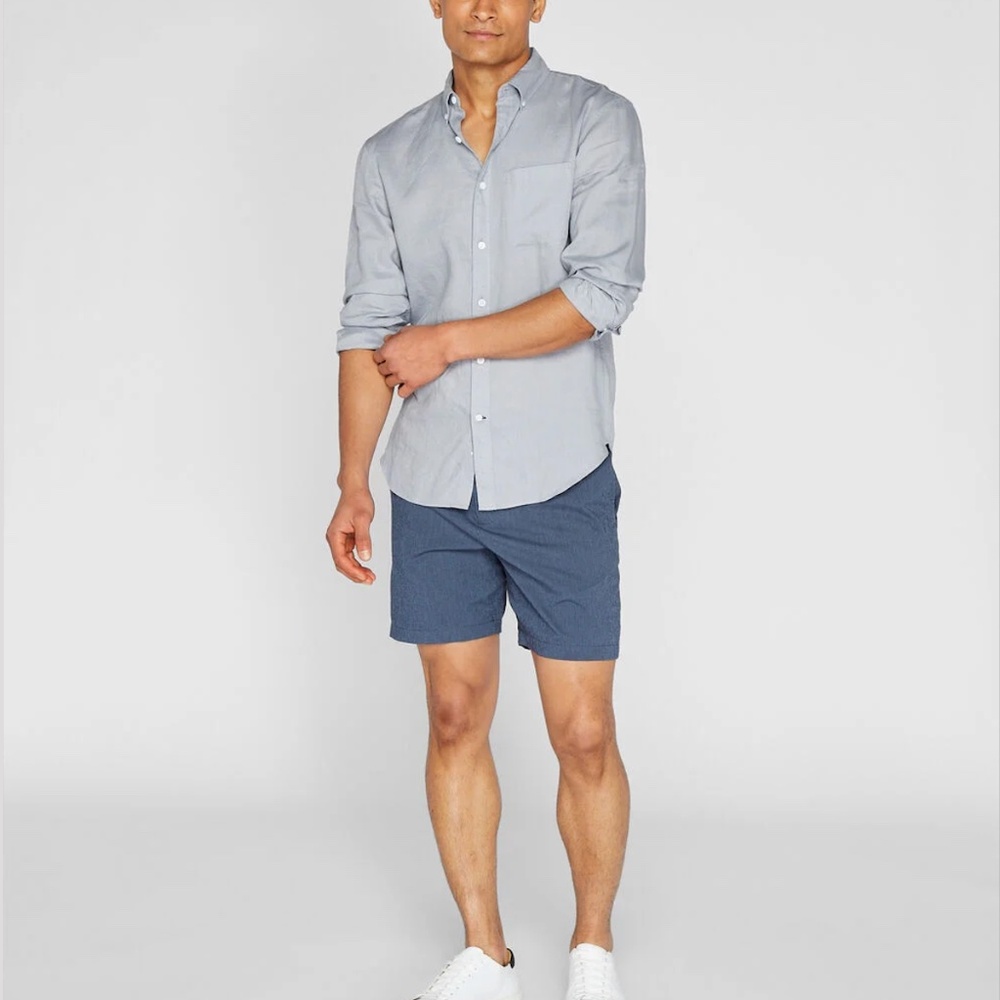 Baxter Seersucker 7" Shorts - New With Tags - NEVER WORN - Blue